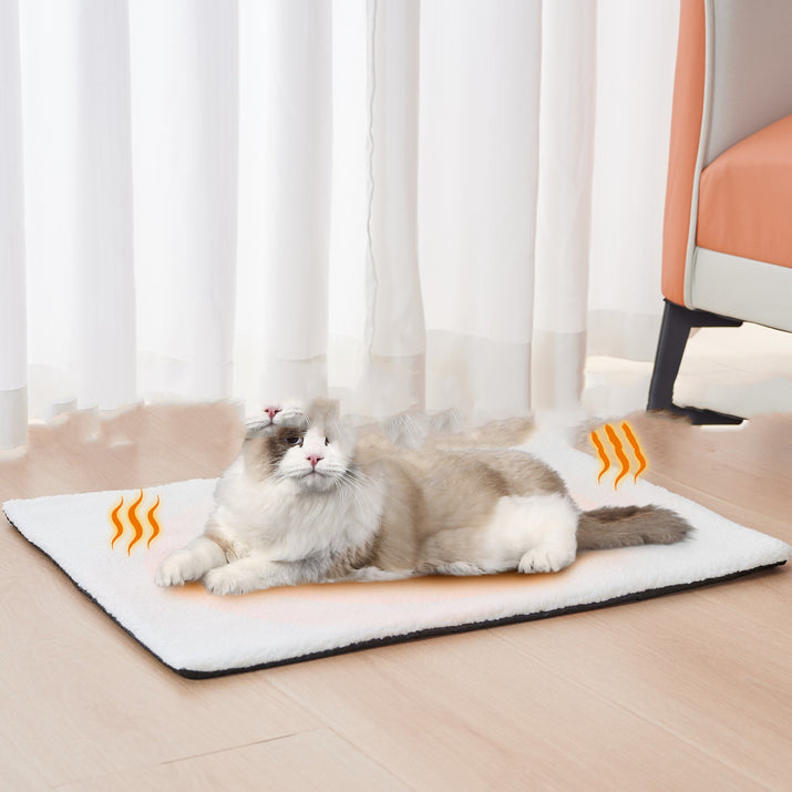 Pet Self-Heating Cat Dog Bed Blanket Warm Berber Fleece