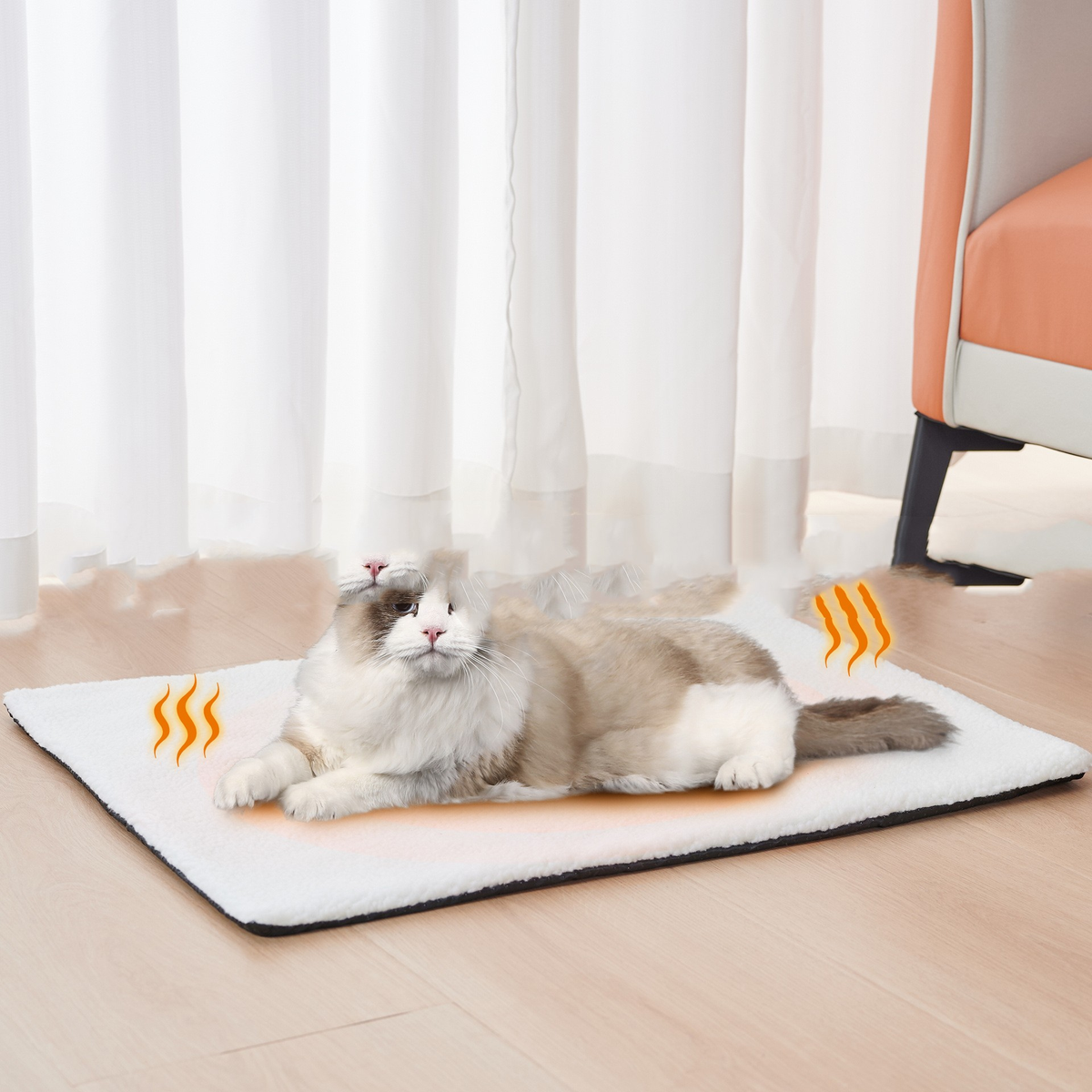 Pet Self-Heating Cat Dog Bed Blanket Warm Berber Fleece